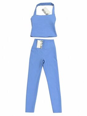 Wilo The Label 2-Piece Longline Halter & Legging Set in Blue / XS – NWT